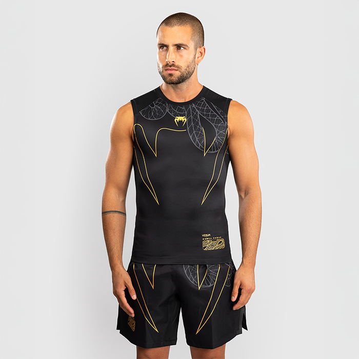 Serpenti Rashguard Ärmellös Svart Silver Guld