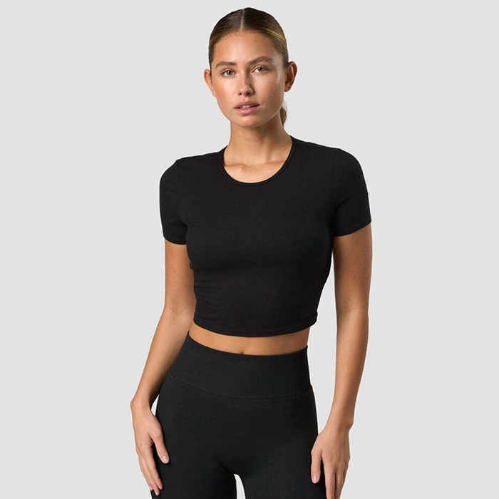 Recharge Cropped T-shirt Wmn, Black 11830