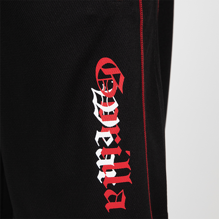 Marlow Mesh Shorts Svart R&ouml;d