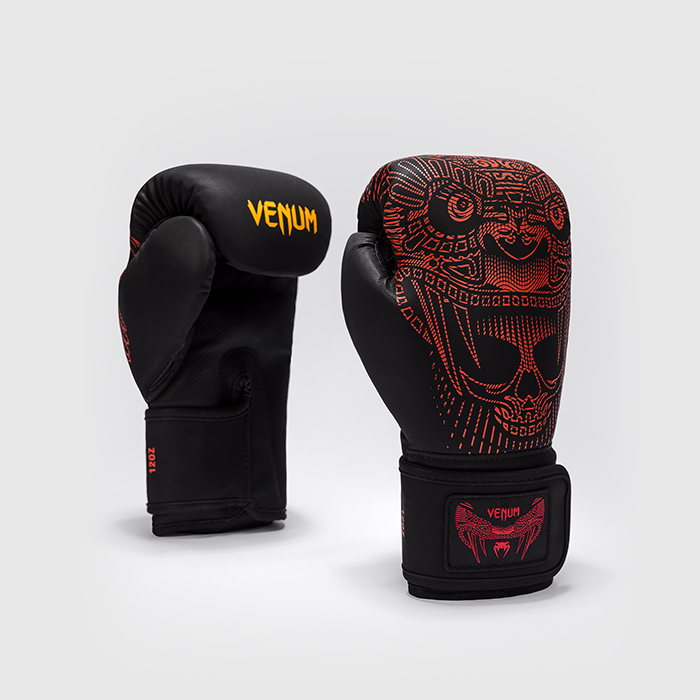 Venum Quetzal Fury Boxningshandskar Svart R&ouml;d Orange