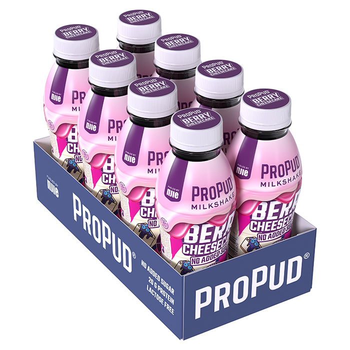 ProPud 8 x ProPud Protein Milkshake, 330 ml, Berry Cheescake Kort datum