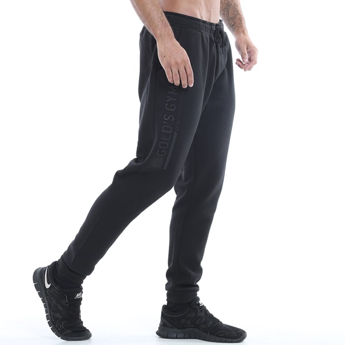 Golds Gym Mens Embossed Jog Pant, Black