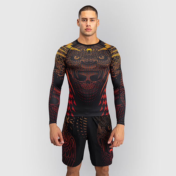 Venum Quetzal Fury Långärmad Rashguard Svart Röd Orange