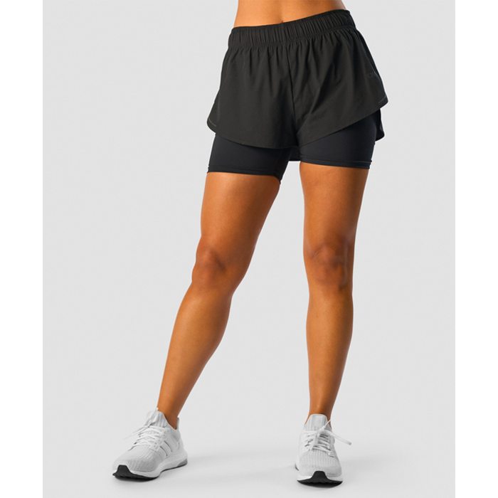 Charge 2-in-1 Shorts Wmn, Black