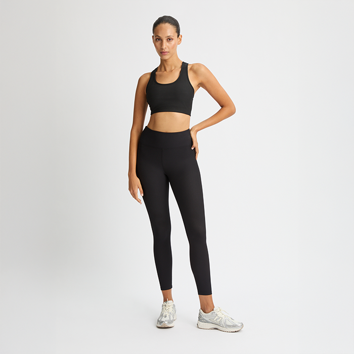 Ribbade Tights Svart