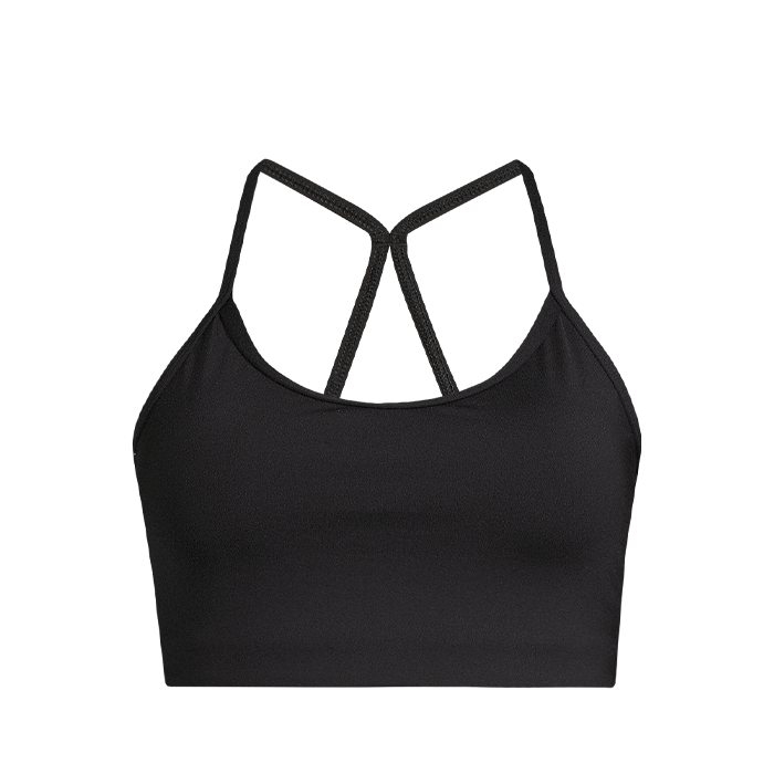 Sleek Strappy Sports Bra,Black