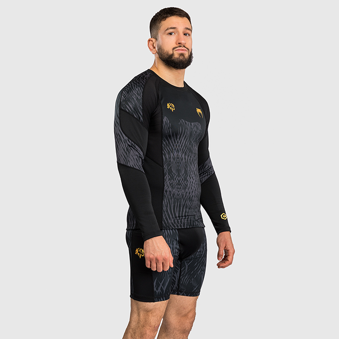 Venum X Chimaev Wild Borz Rashguard L&aring;ng&auml;rmad Svart Gr&aring;