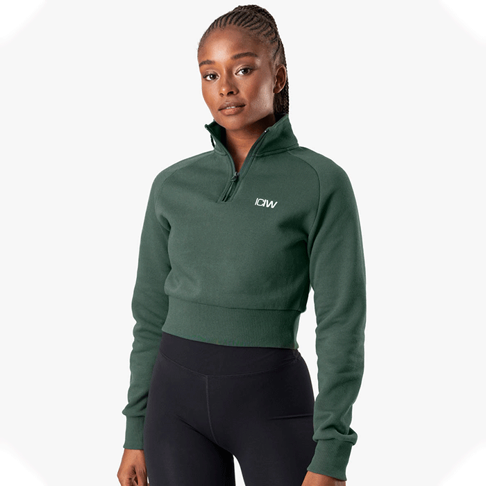 Essential Cropped Sweater Moss