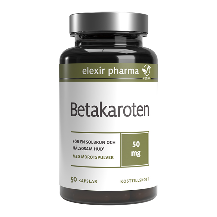 Betakaroten 50 mg 50 kapslar