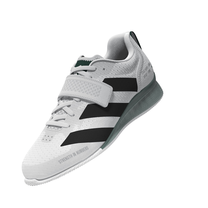 Adipower Weightlifting 3 Skor Vit Svart/Gr&ouml;n