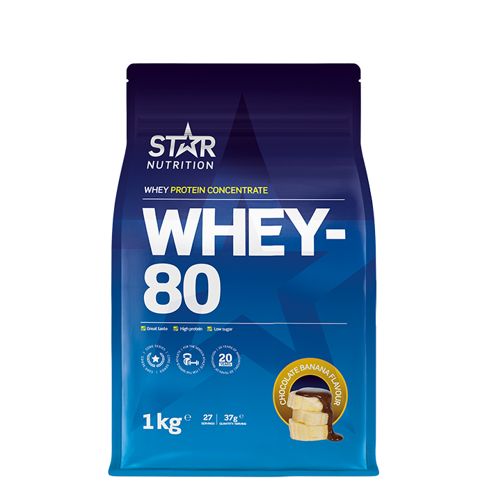 Läs mer om Whey-80 Vassleprotein 1 kg