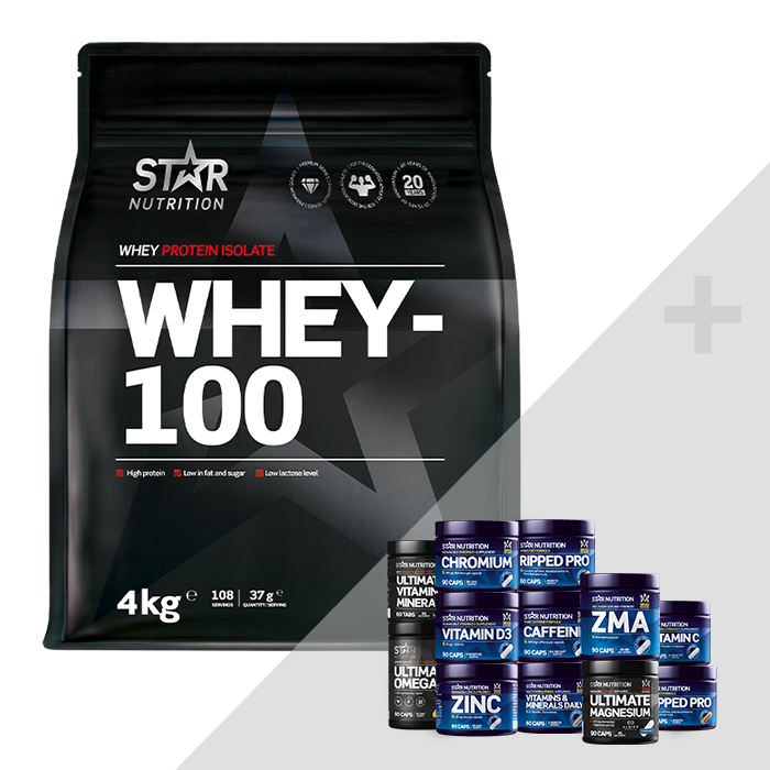 Star Nutrition Whey-100 4 kg + Bonus Product!