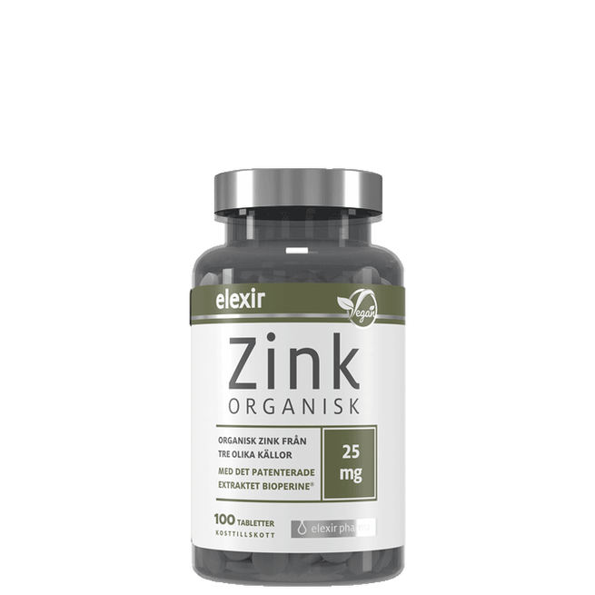 Organisk Zink 25 mg 100 tabletter