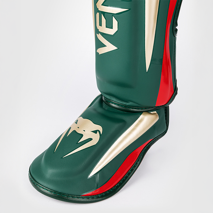 Venum Elite Shin Guards Green