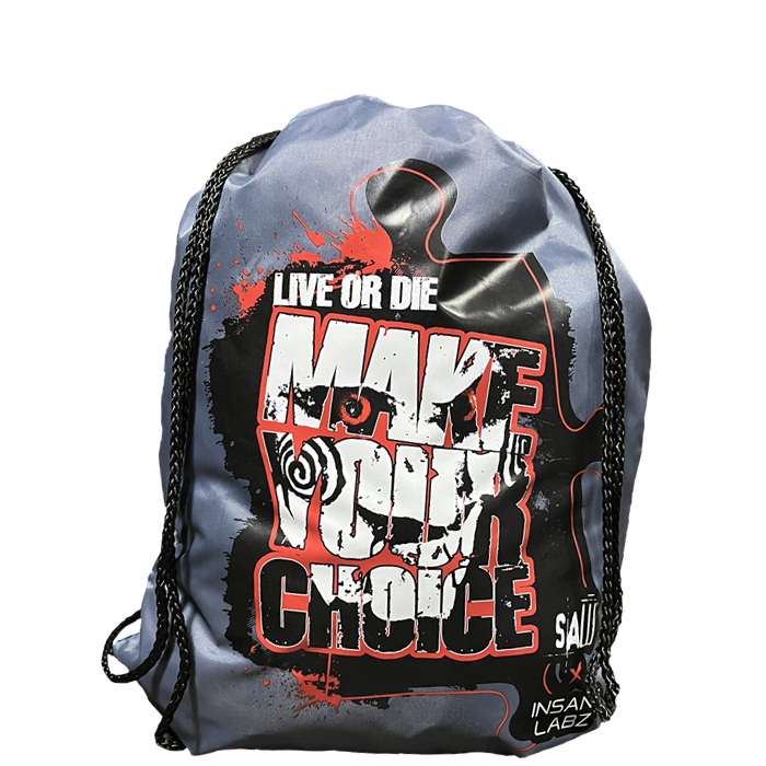 SAW Insane Labz Grey Drawstring Bag