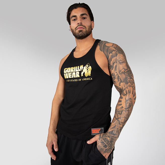 Classic Tank Top,Black/Gold