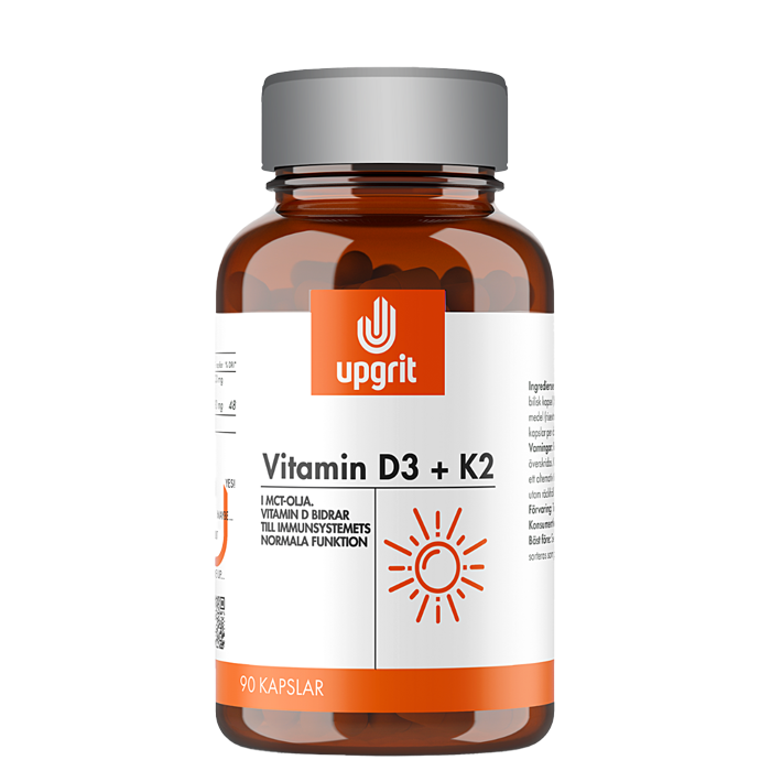 Upgrit Vitamin D3 + K2 90 kapslar