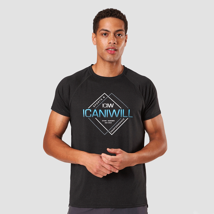 Bild av Training Mesh Graphic Tee, Graphite Melange