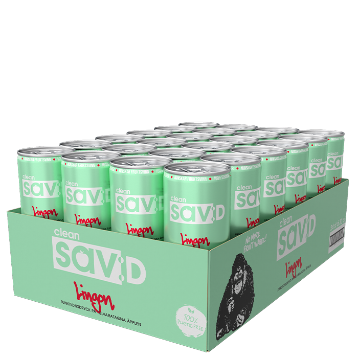 24 x Clean sav:D, 330 ml, Lingon