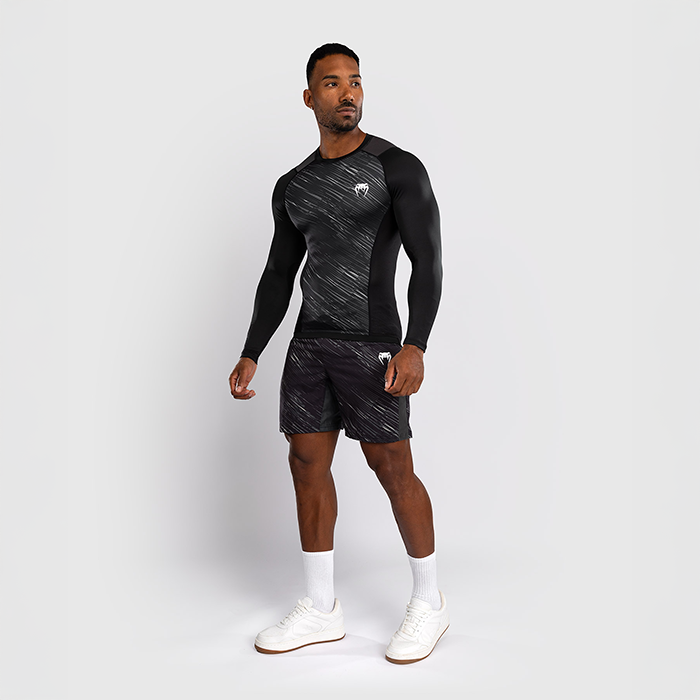 Rapid Rashguard Långärmad Svart GråVit