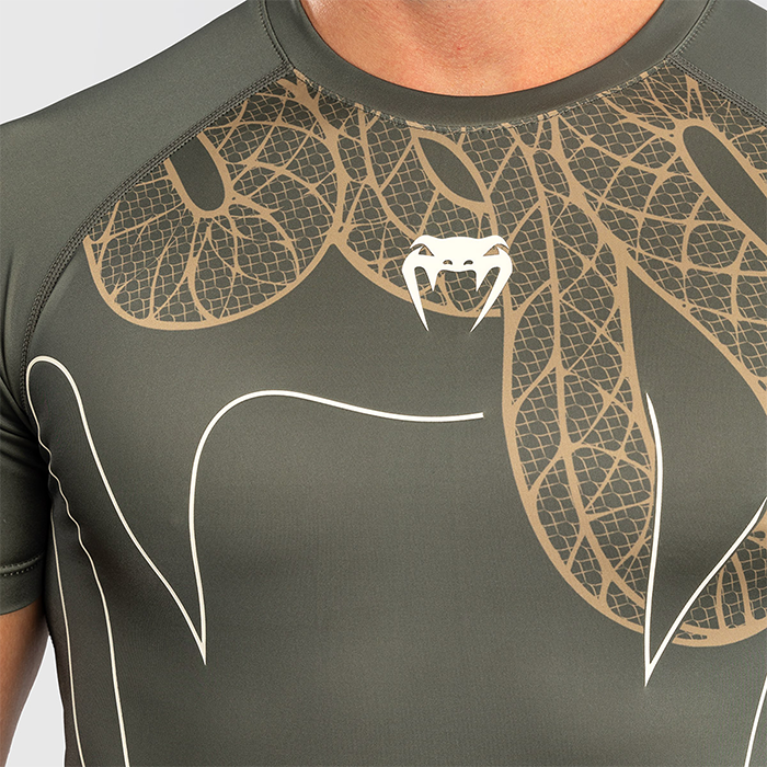 Serpenti Rashguard Kort &Auml;rm Khaki Brons Ivory
