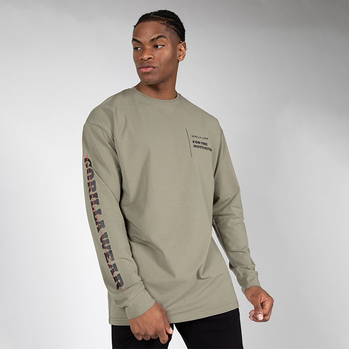 Boise Oversized Long Sleeve Army Green