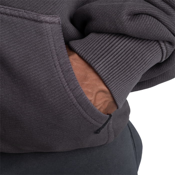 Heavy Hoodie Svart Tv&auml;ttad