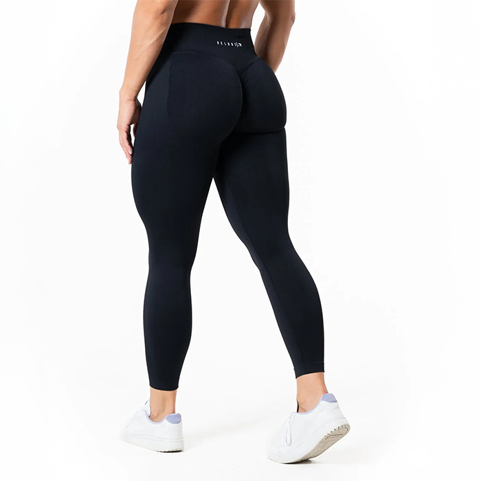 Aura Seamless Scrunch Tights Petite Svart