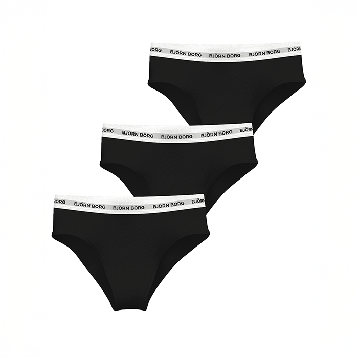 Logo Highwaist Brief 3p Svart