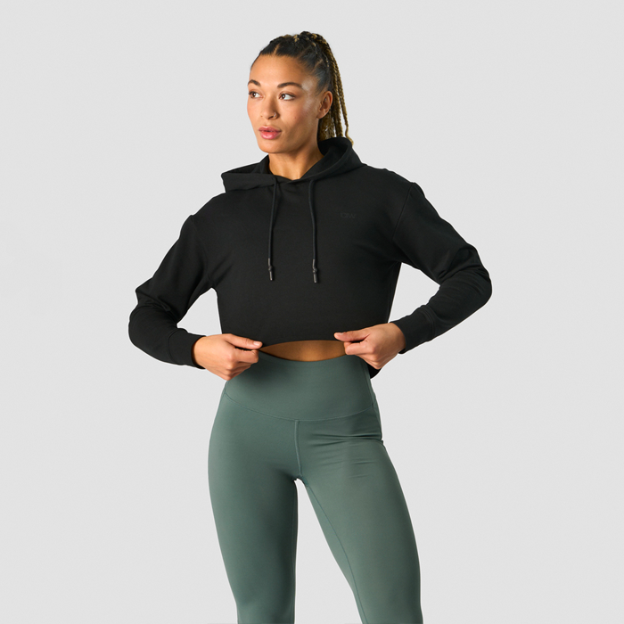 Läs mer om Stride Cropped Hoodie, Black