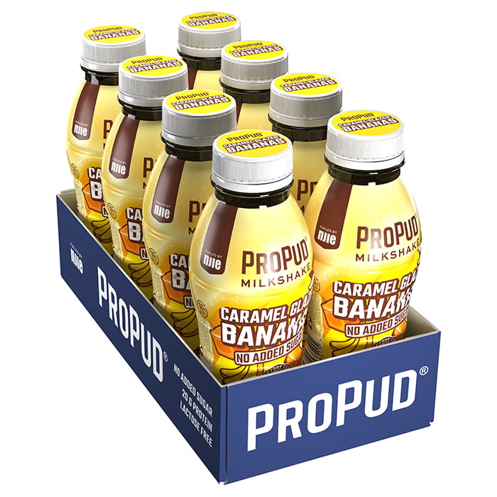 ProPud 8 x ProPud Protein Milkshake, 330 ml, Caramel Glazed Bananas