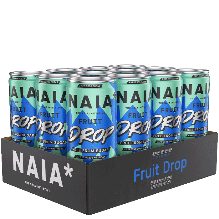 12 x NAIA* Energy Drink 330 ml Fruit Drop BCAA