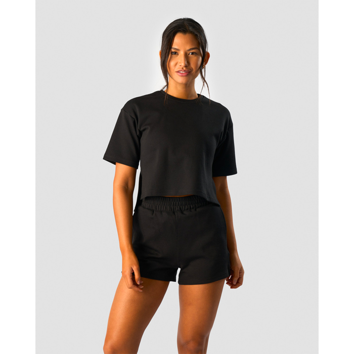 ICANIWILL Revive Heavy Cropped T-Shirt Wmn Black