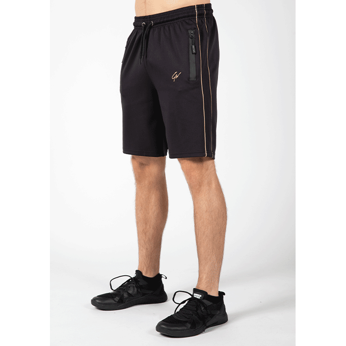 Läs mer om Wenden Track Shorts, Black/Gold
