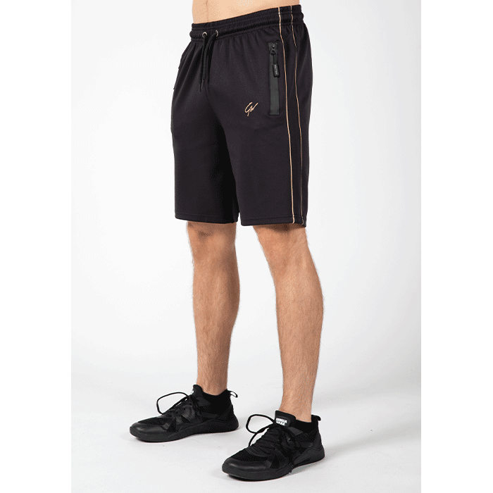 Wenden Track Shorts, Black/Gold