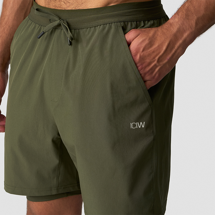 Workout 2-in-1 Shorts Gr&ouml;n