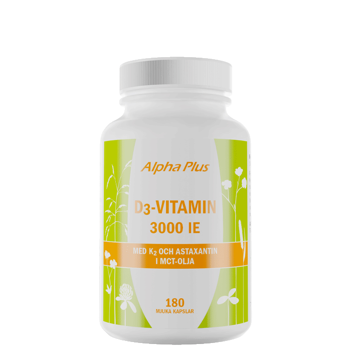 Bild av D3-vitamin 3000 IE + K2, 180 kapslar