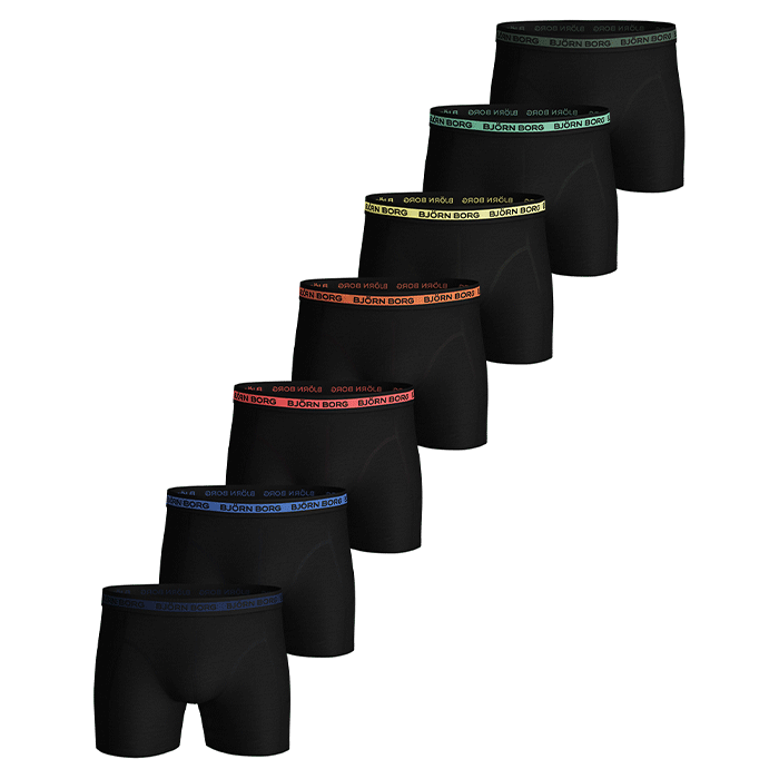 Bild av 7-Pack Sammy Shorts Solid Multi, Black Beauty