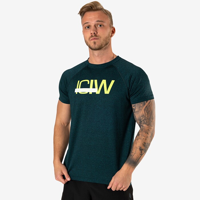 Mesh Training T-shirt, Vivid Green Melange