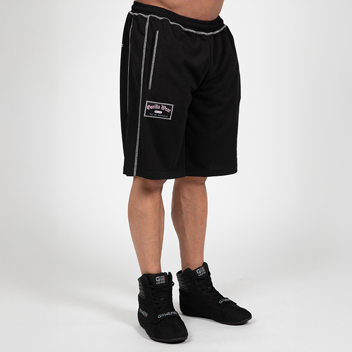 Marlow Mesh Shorts Svart Gr&aring;