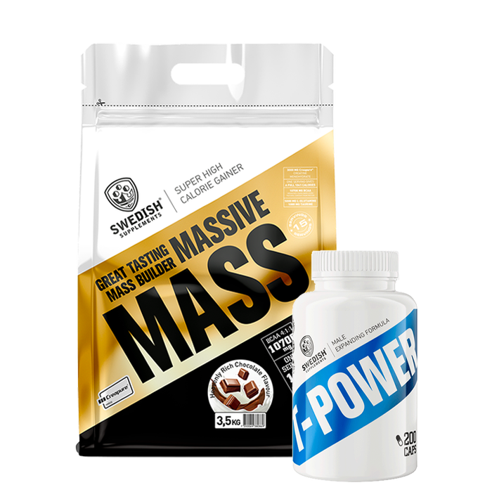 Massive Mass Gainer 3,5 kg T-Power Testo 200 Kapslar