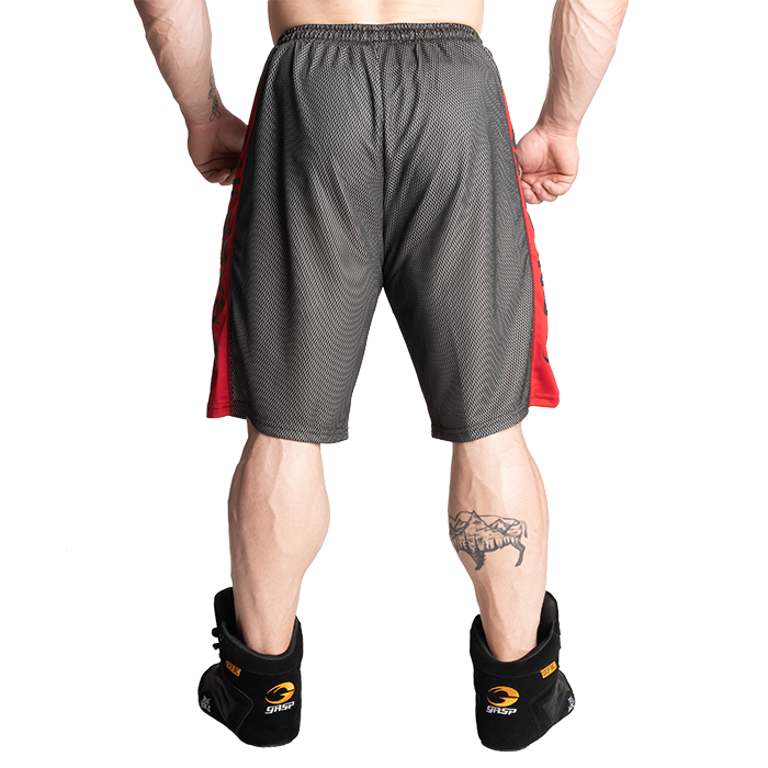 No1 Mesh Shorts, Black/Red