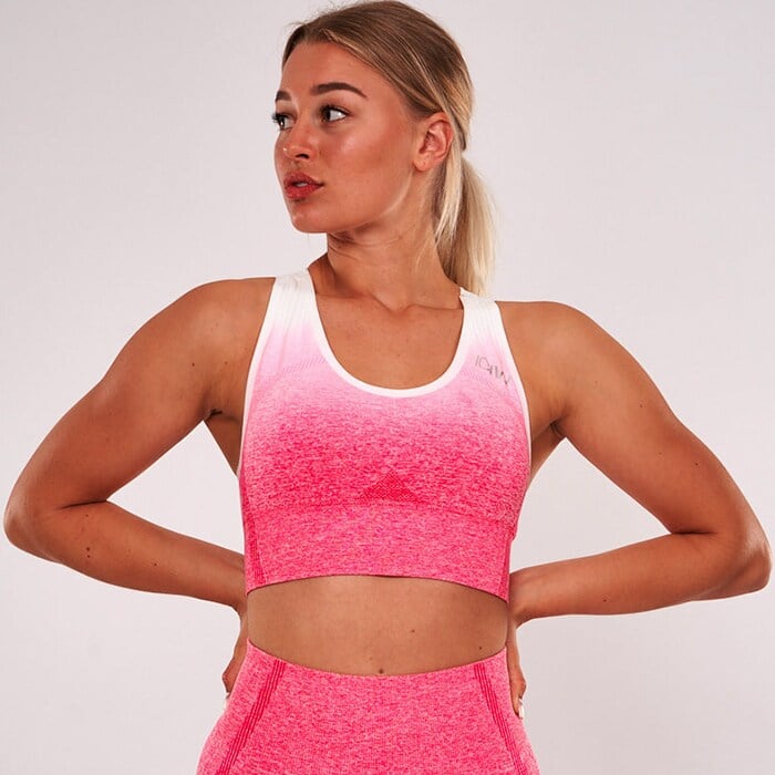 ICIW Ombre Seamless Sports Bra, Perfection Pink