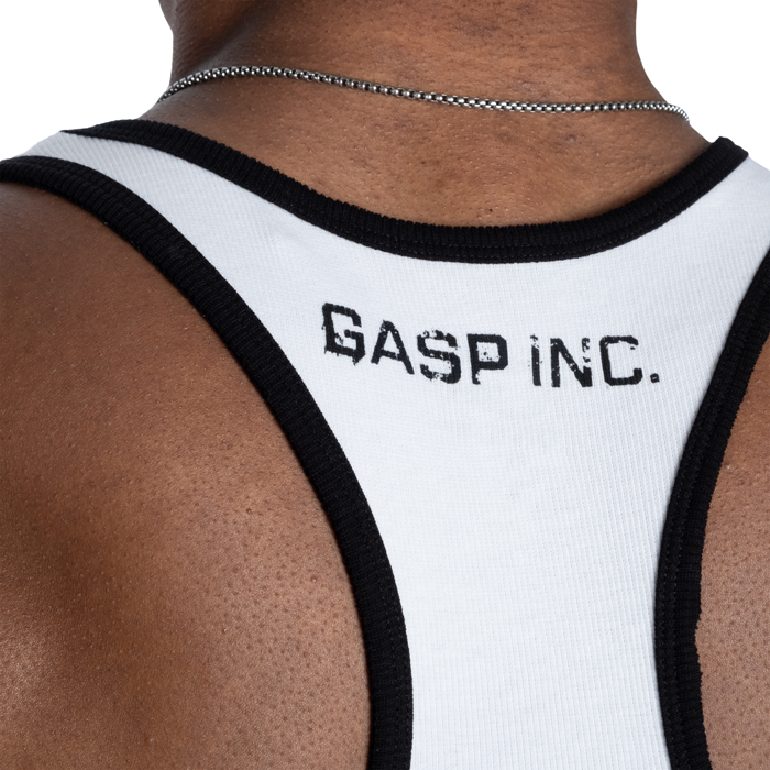 Ribbed T-Back Linne Vit
