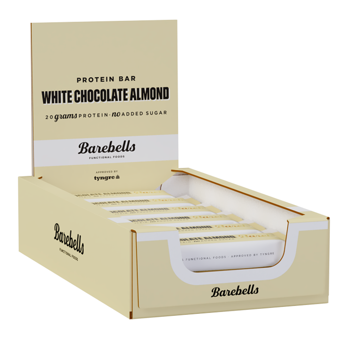 Läs mer om 12 x Barebells Protein Bar, 55 g, White chocolate almond
