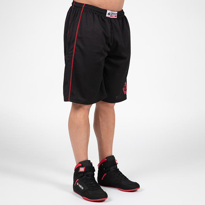 Wallace Mesh Shorts,Black/Red