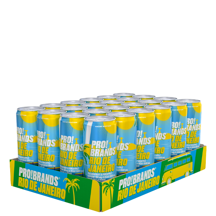 24 x Pro Brands BCAA Drink,330 ml,Less Caffeine,Rio de Janeiro