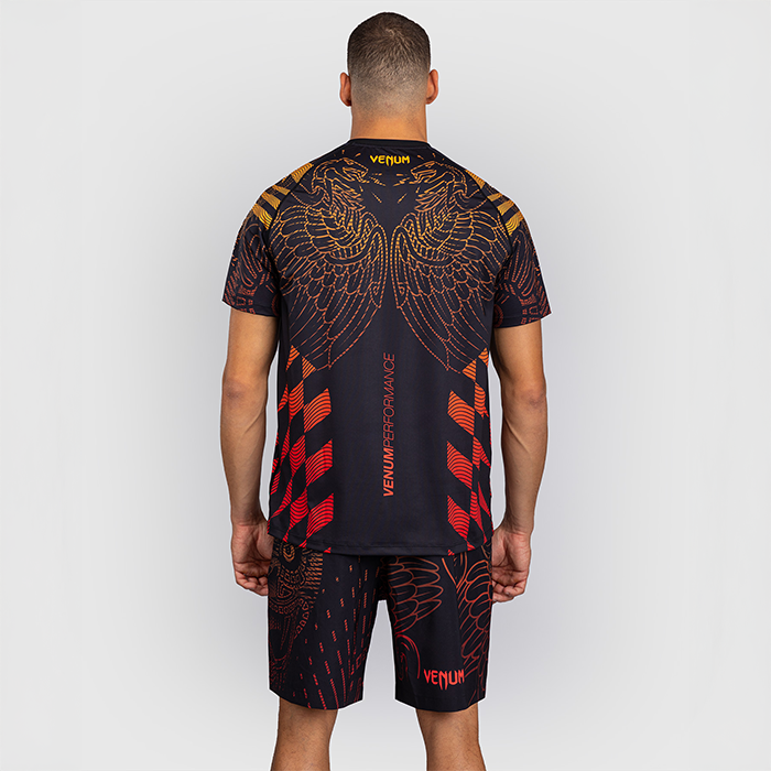 Venum Quetzal Fury Dry Tech T-shirt Svart R&ouml;d Orange