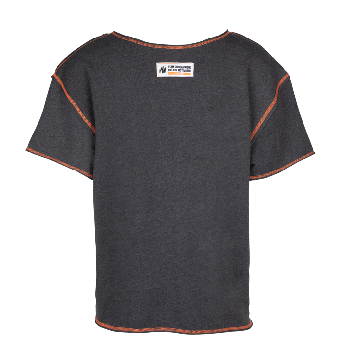 Wallace Workout Top, Grey/Orange