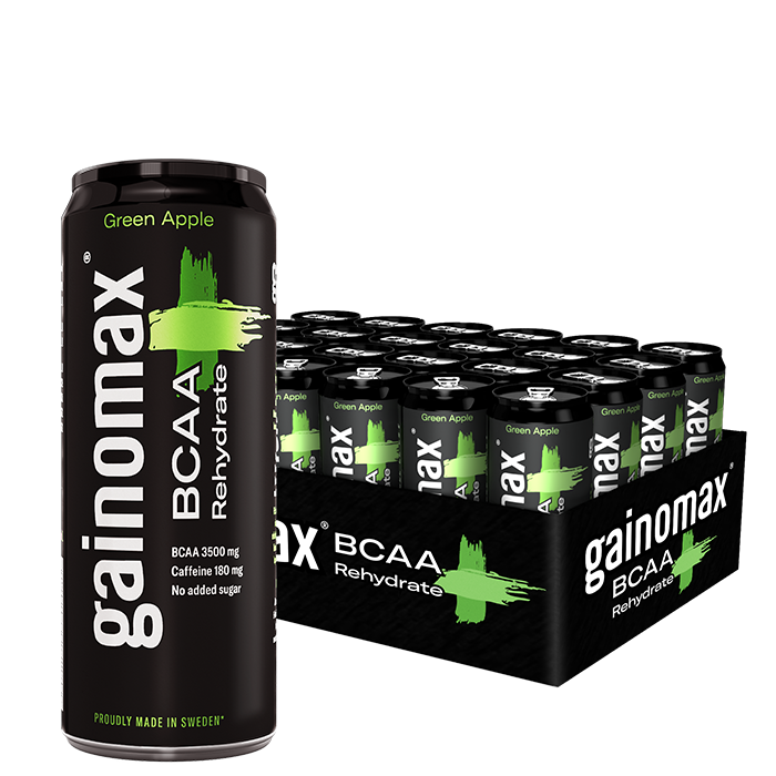 Läs mer om 24 x Gainomax BCAA+Rehydrate, 330 ml, Green Apple